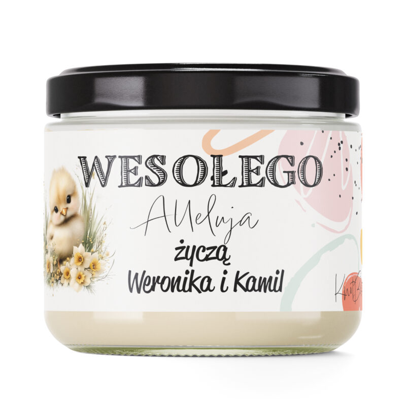 ŚWIECA ZAPACHOWA SOJOWA WIELKANOCNA PREZENT NA ŚWIĘTA DEKORACYJNA WIOSENNA