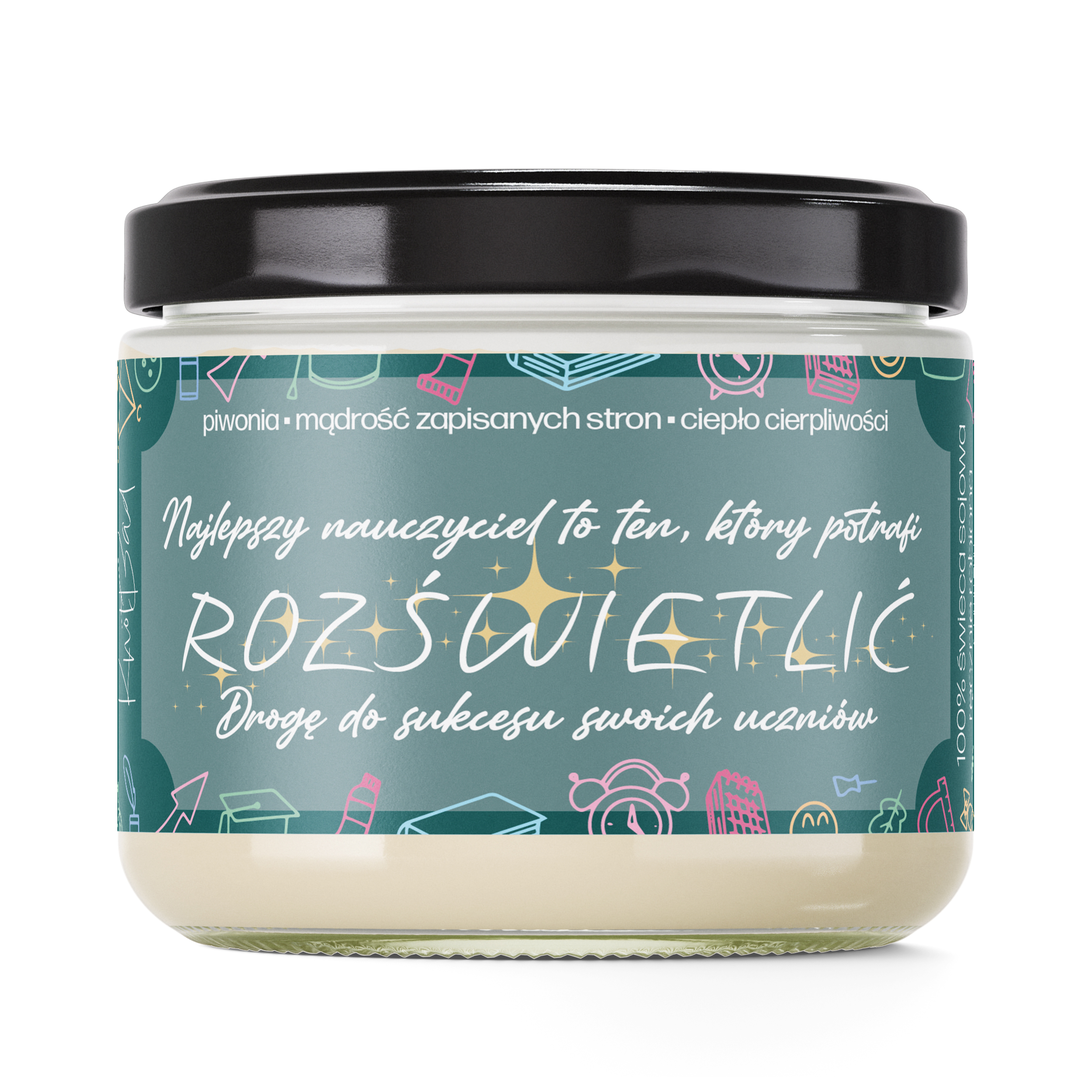 ZAPACHOWA ŚWIECA SOJOWA WYJĄTKOWY PREZENT DZIEŃ NAUCZYCIELA PODZIĘKOWANIE