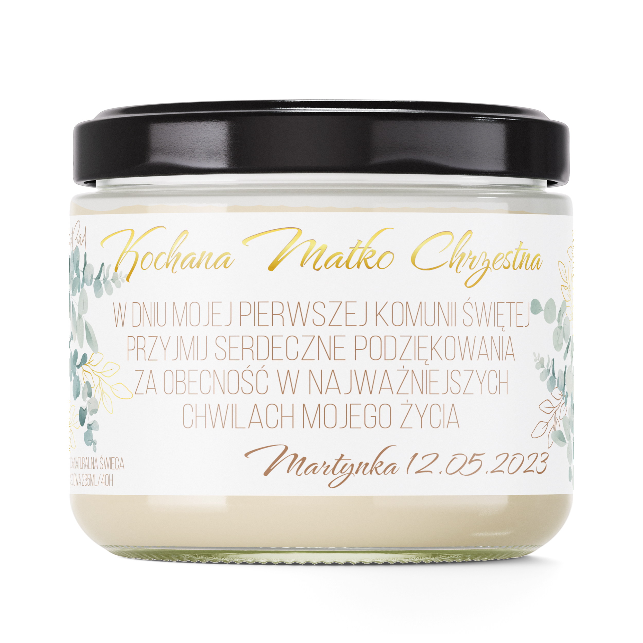 PODZIĘKOWANIE DLA MATKI CHRZESTNEJ PIERWSZA KOMUNIA PREZENT DLA CHRZESTNYCH