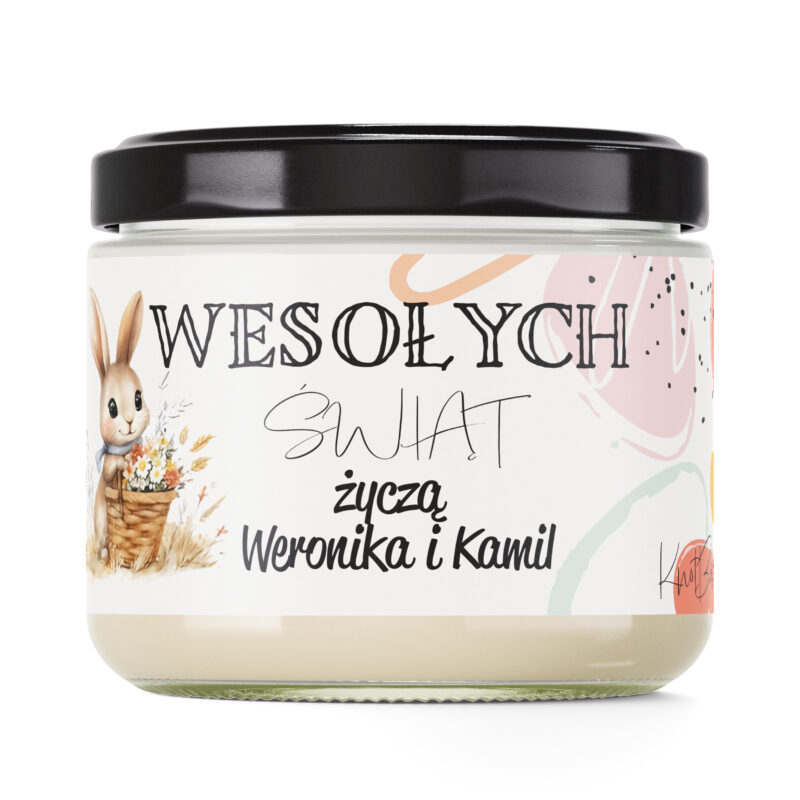 ŚWIECA ZAPACHOWA SOJOWA WIELKANOCNA PREZENT NA ŚWIĘTA DEKORACYJNA WIOSENNA