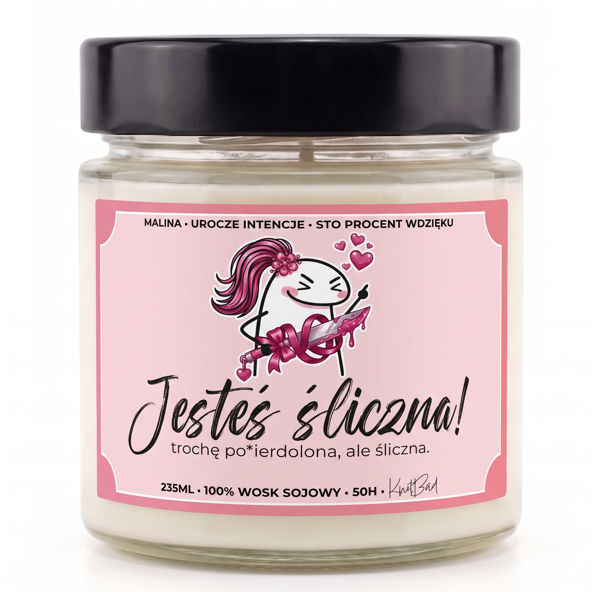 Jesteś śliczna! - świeca sojowa - obrazek 2