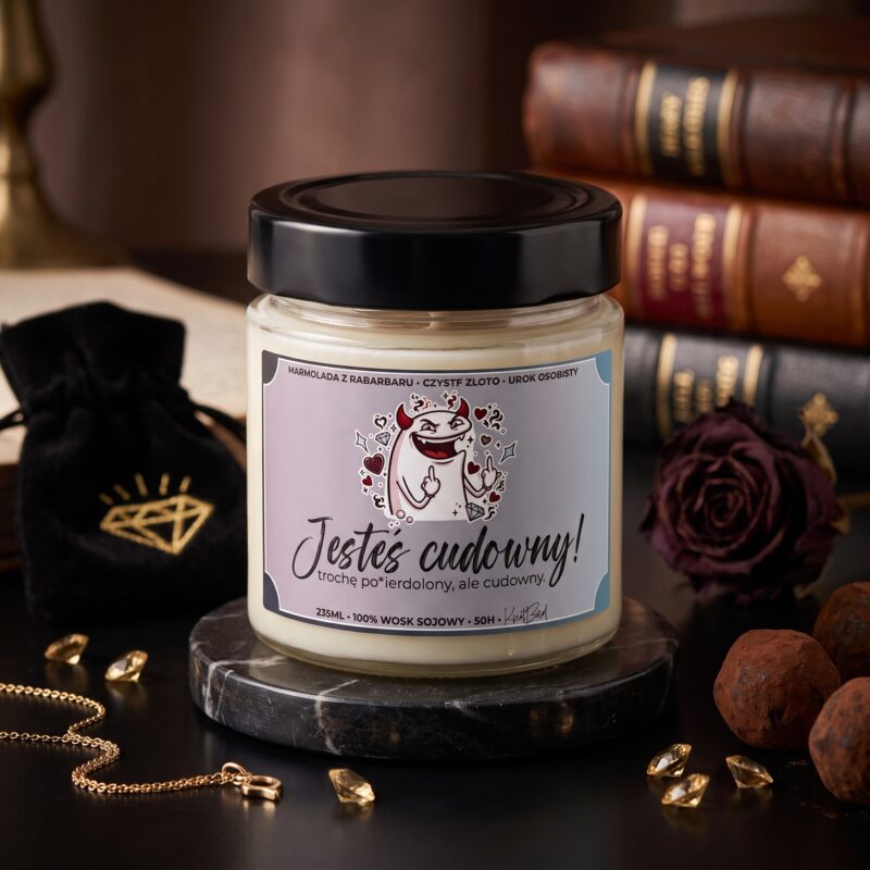 Jesteś cudowny! - świeca sojowa