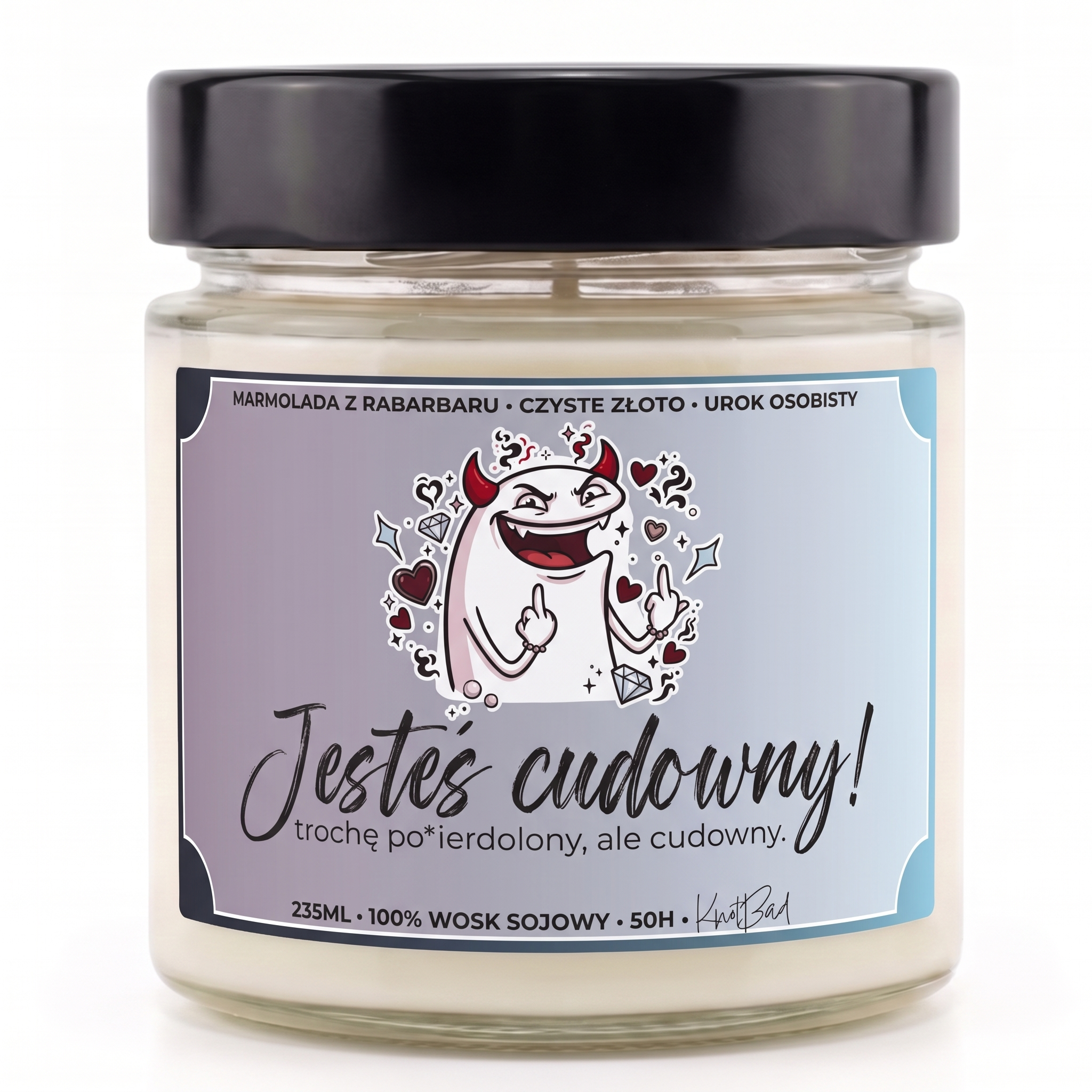 Jesteś cudowny! - świeca sojowa - obrazek 2