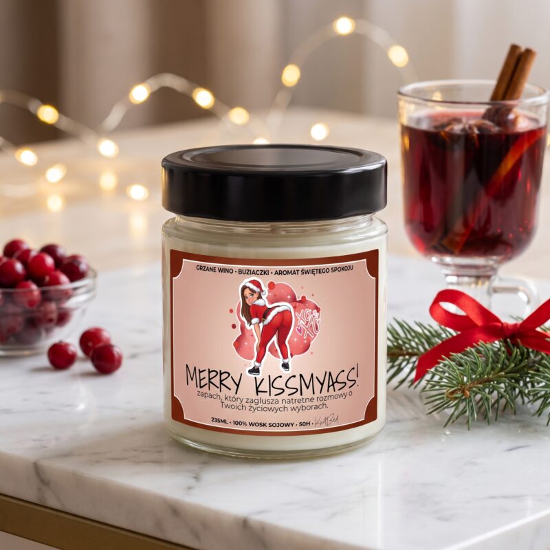 MERRY KISSMYASS! - świeca sojowa