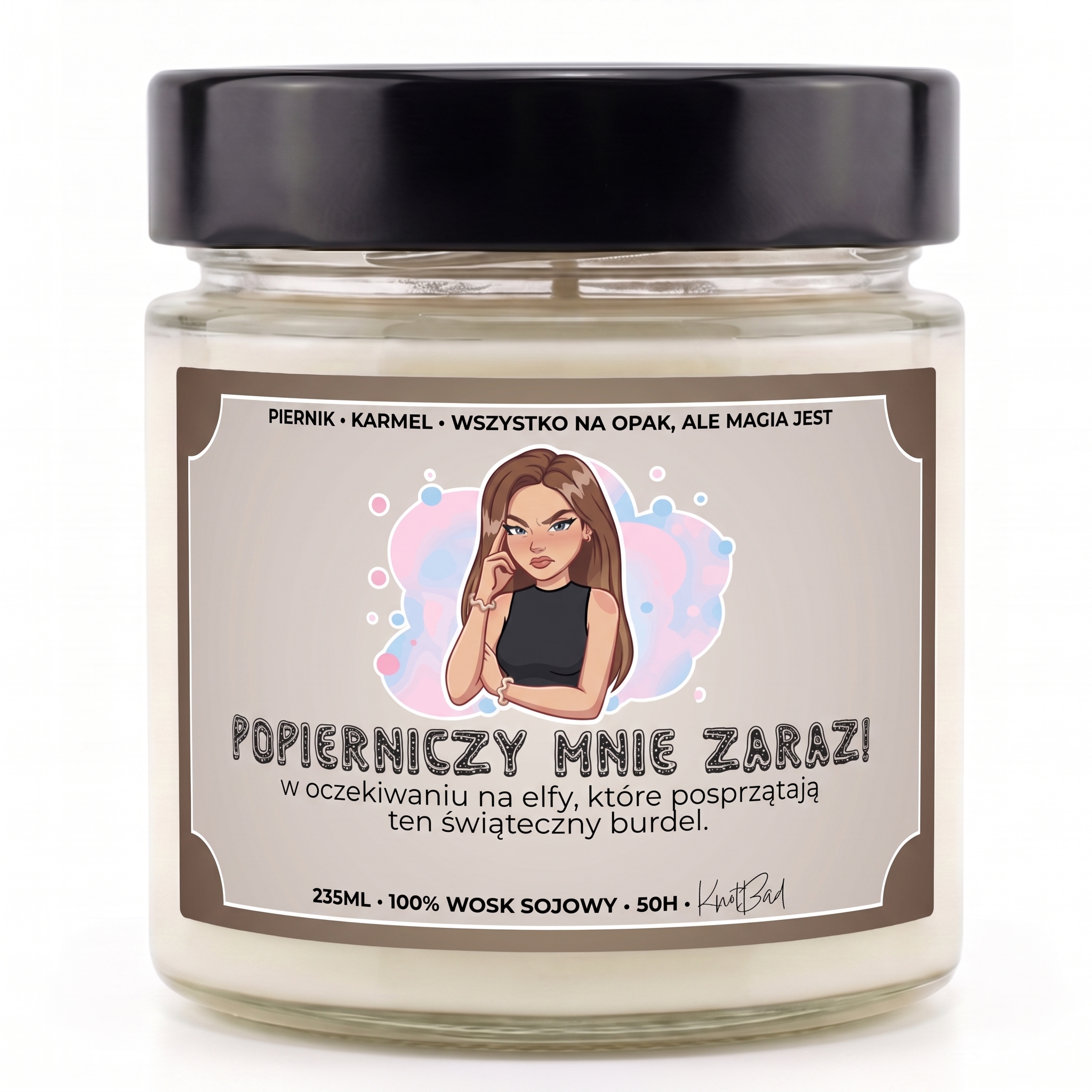 Popierniczy mnie zaraz! - świeca sojowa - obrazek 2