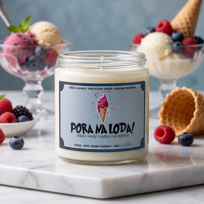 Pora na loda! - świeca sojowa
