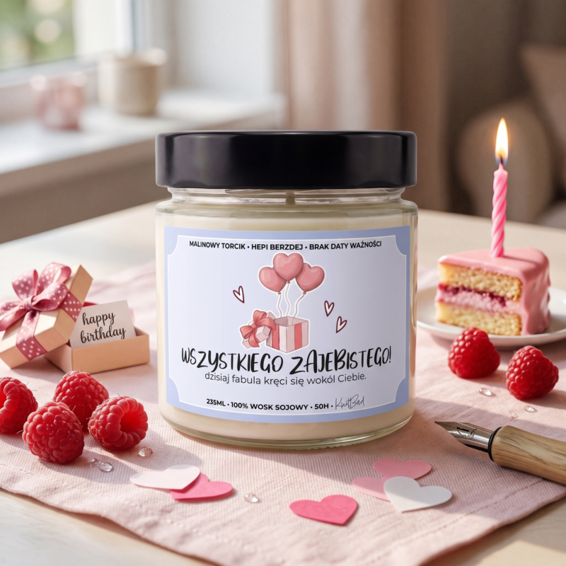 Wszystkiego zajebistego! - świeca sojowa